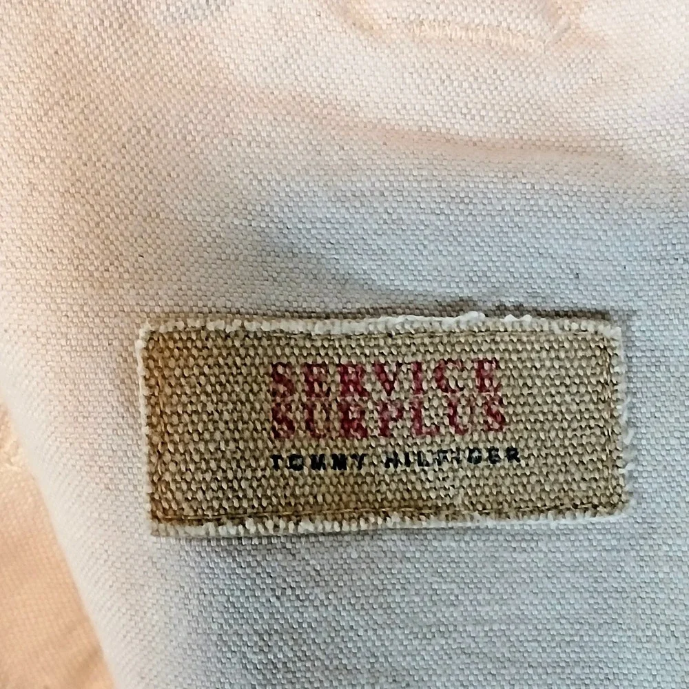 TOMMY HILFIGER Pants Men 36x30 Linen Drawstring Slim Fit Lightweight Chino Beige
